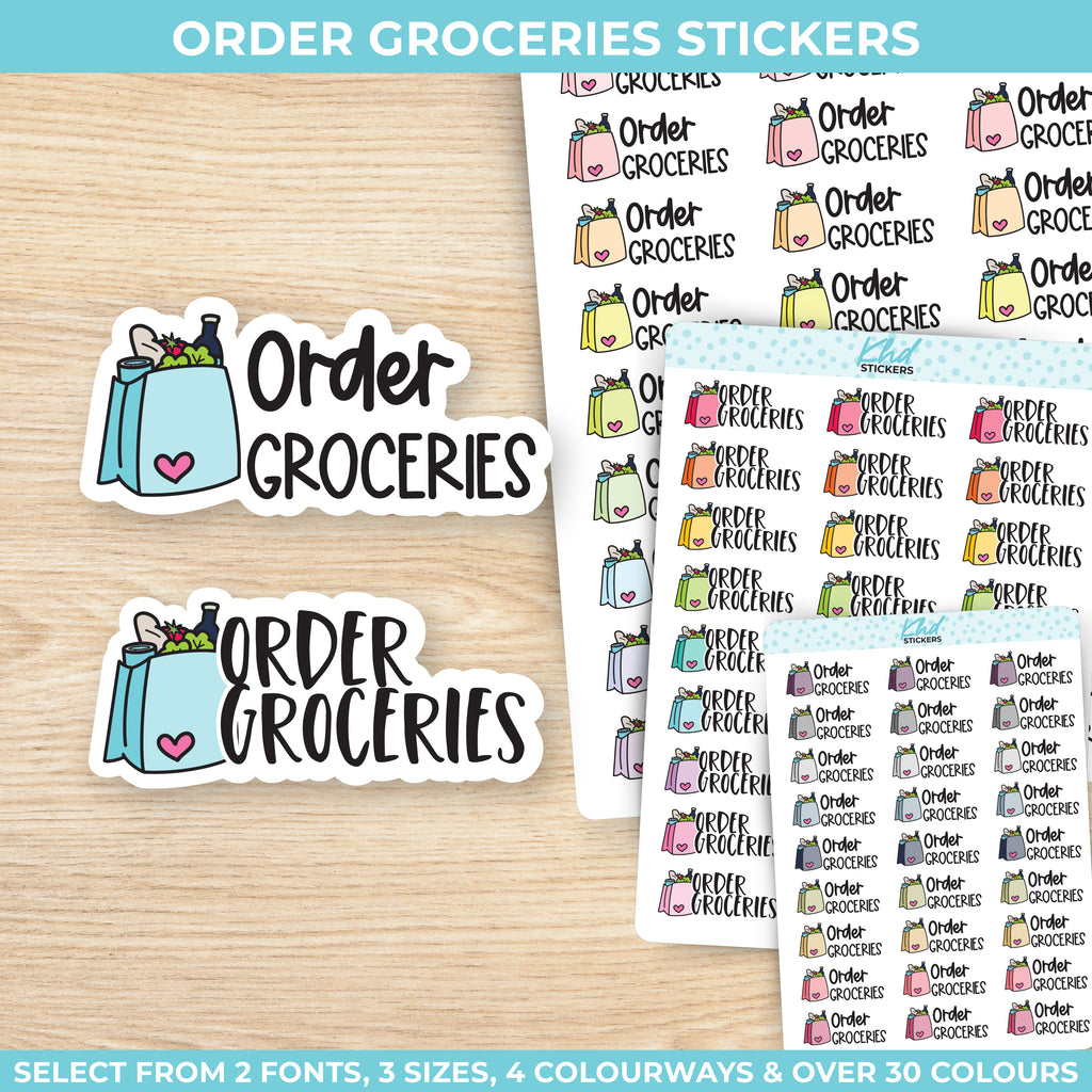 Order Groceries Stickers Small