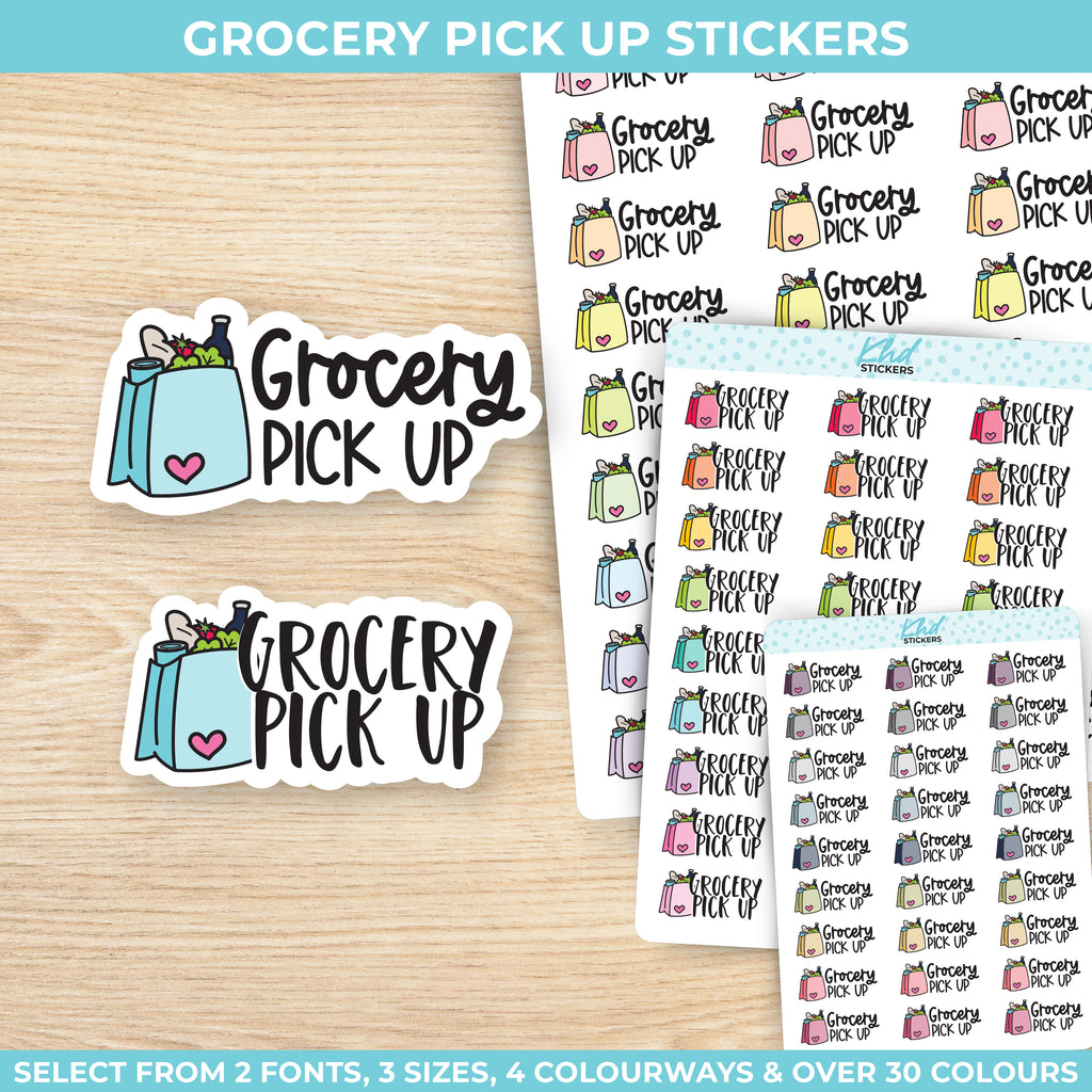 Grocery Pick Up Stickers Small