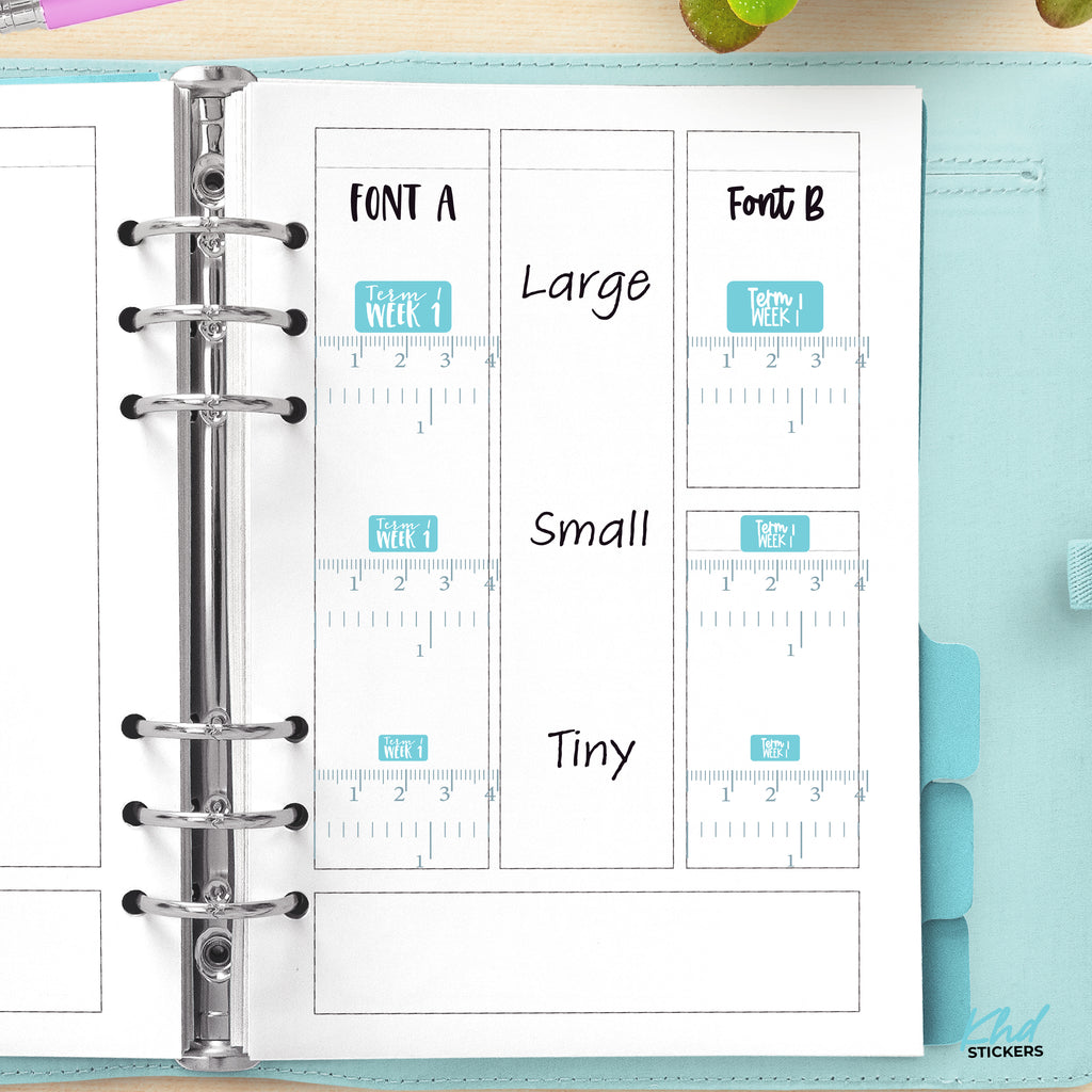 School Term Planner Stickers Small