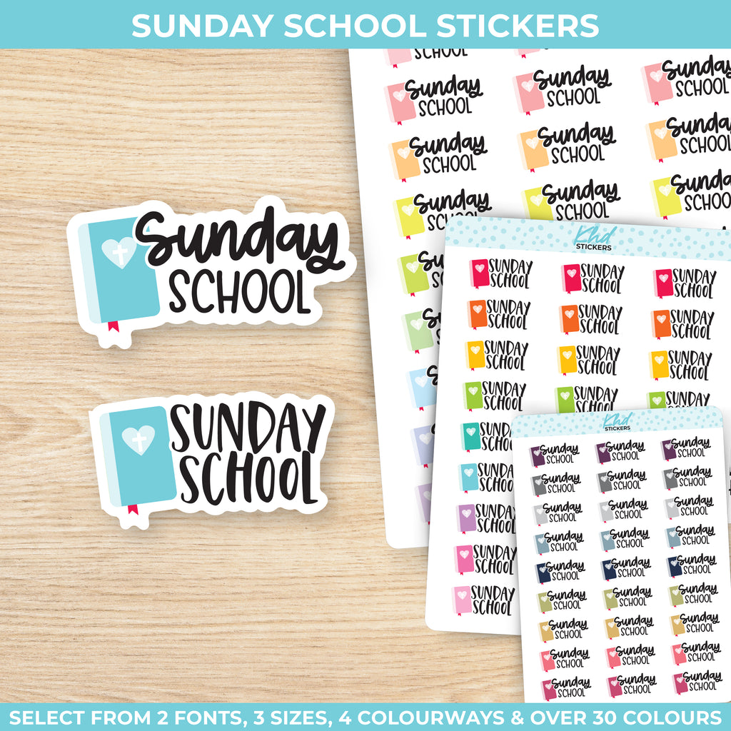 Sunday School Stickers Small