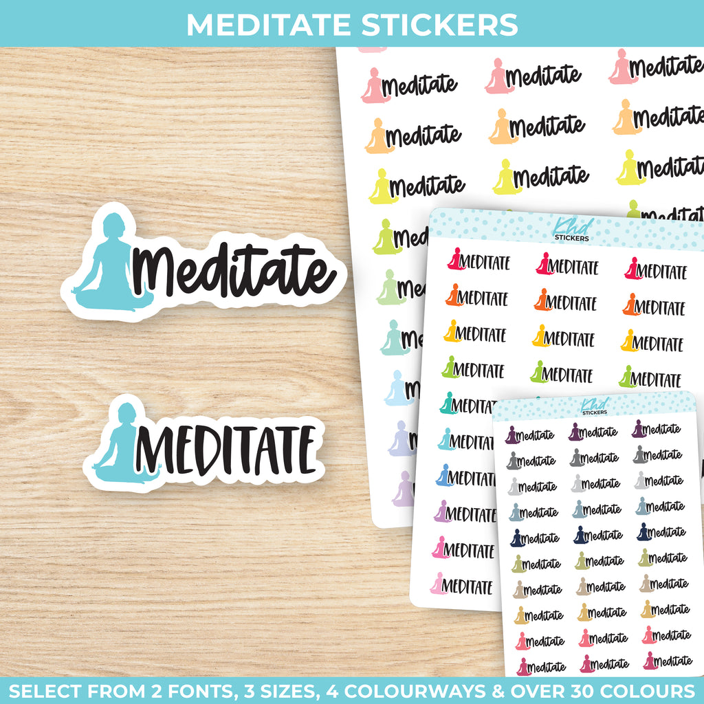 Meditate Stickers Small