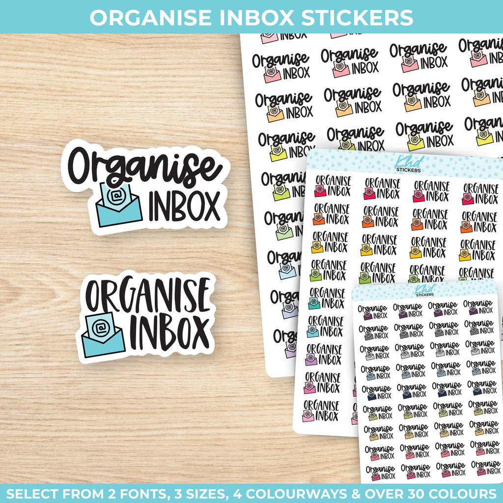 Organise Inbox Planner Stickers Small