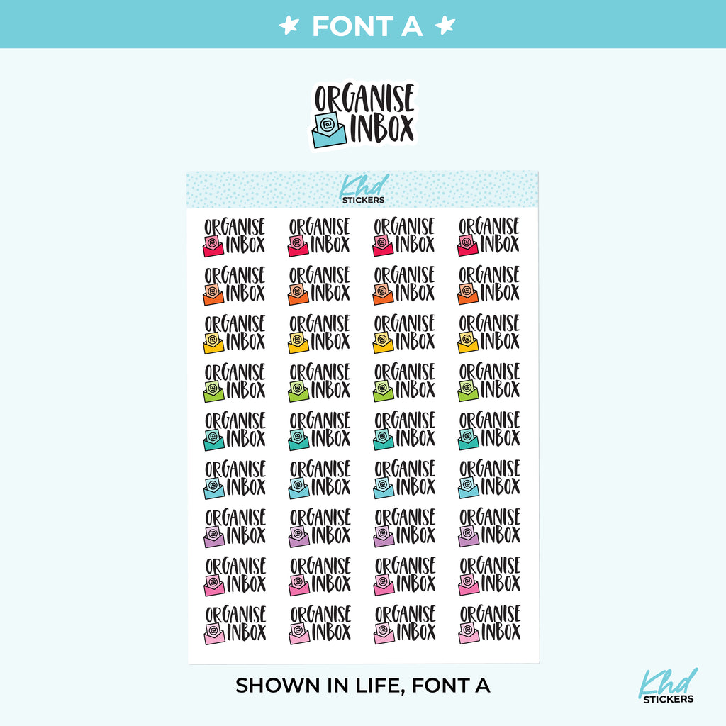 Organise Inbox Planner Stickers Small