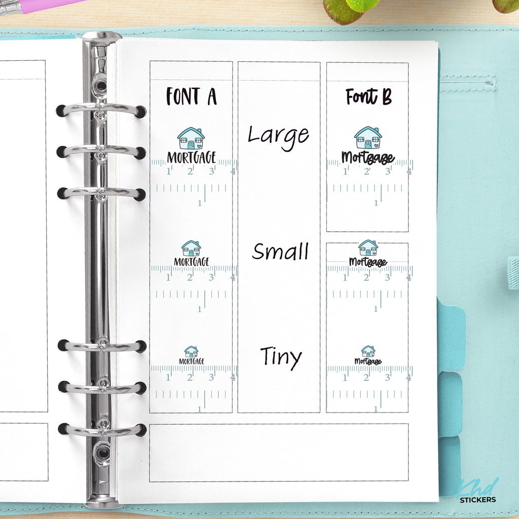 Mortgage Planner Stickers Small