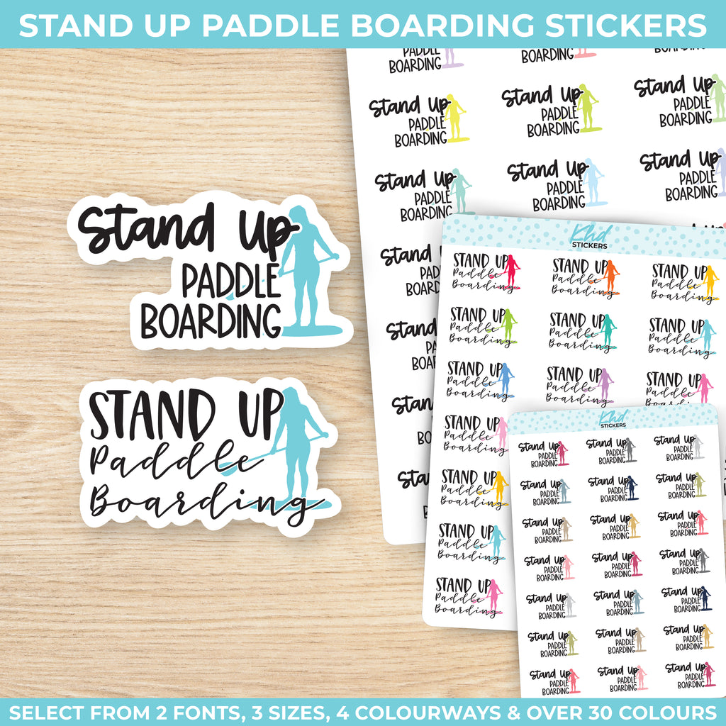 Stand Up Paddle Boarding Stickers Small