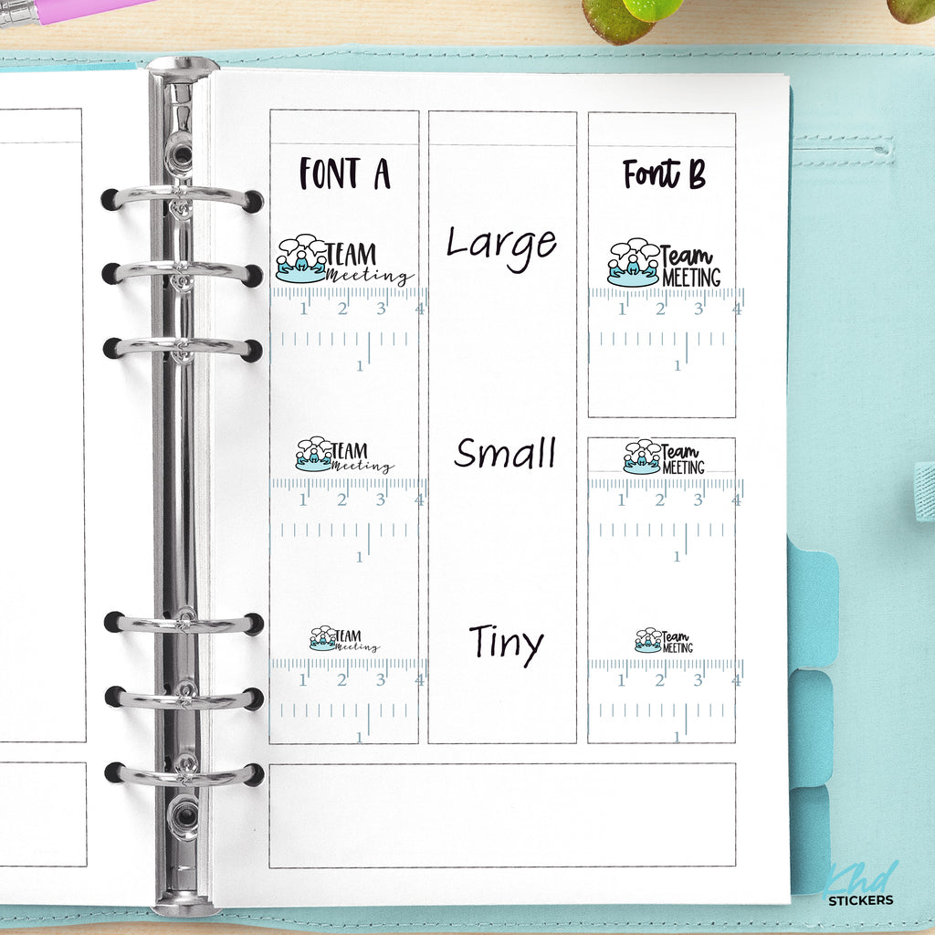 Team Meeting Planner Stickers Small