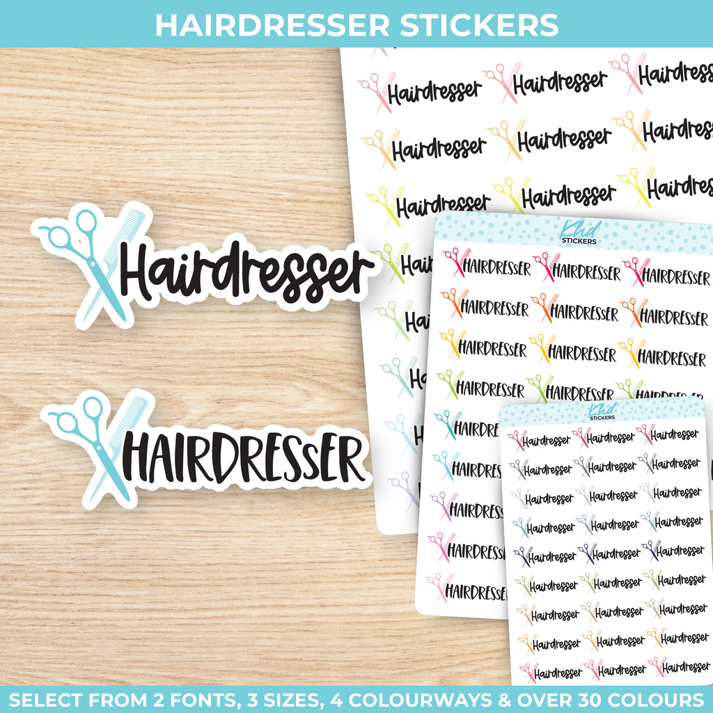 Hairdresser Stickers Small