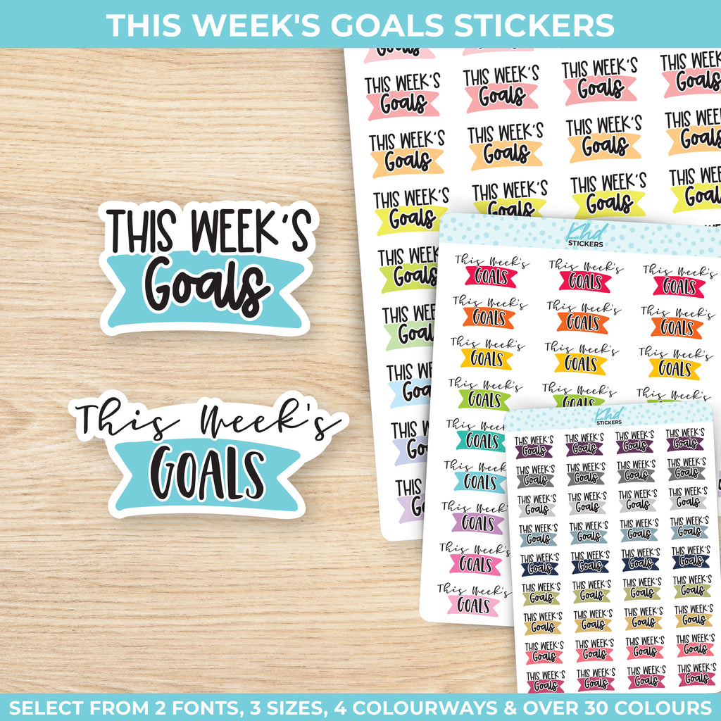 This Week's Goals Stickers Small