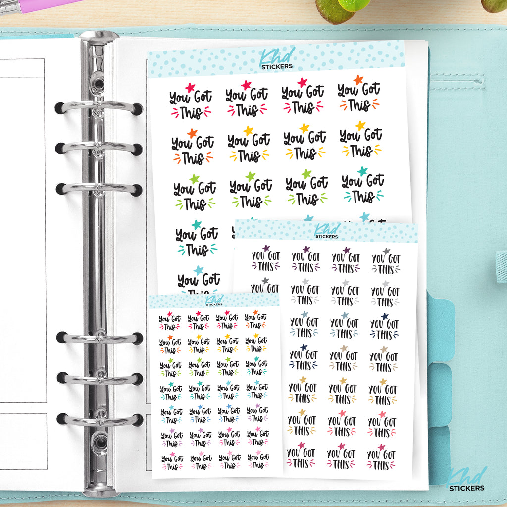 You Got This Planner Stickers Small