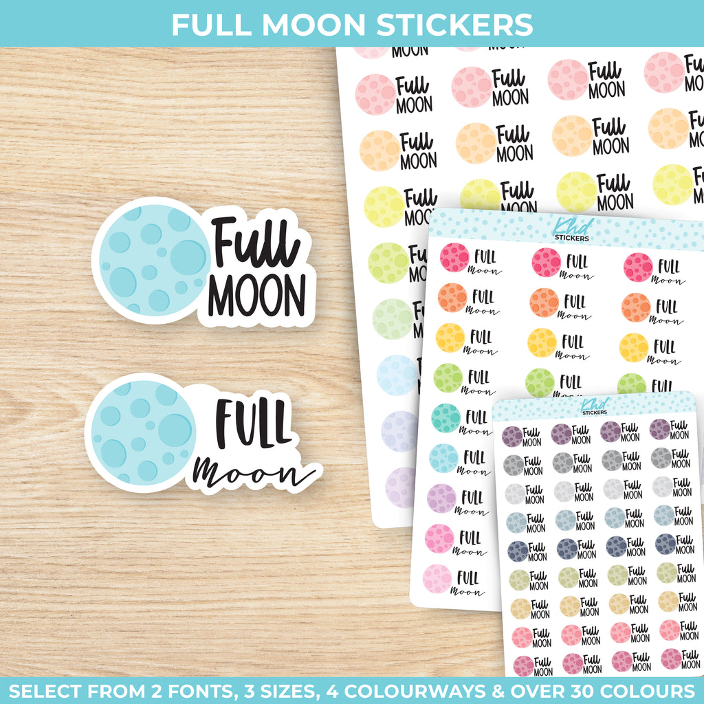 Full Moon Stickers Small