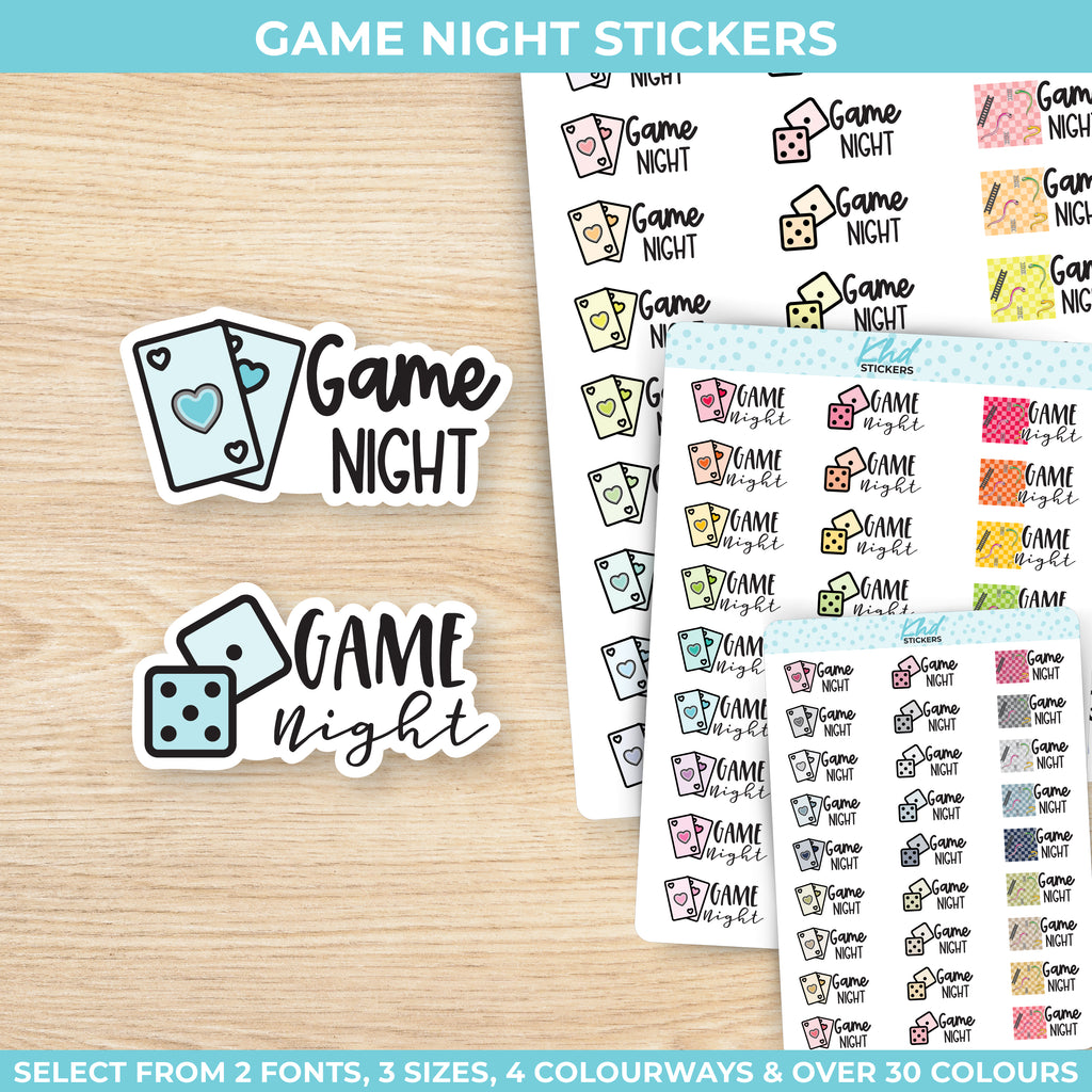 Game Night Stickers Small