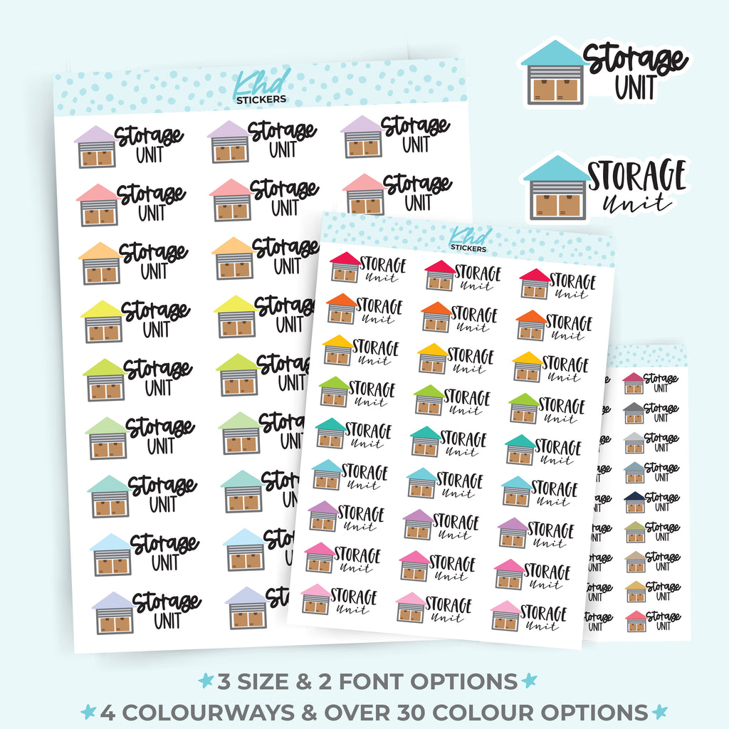 Storage Unit Planner Stickers Small