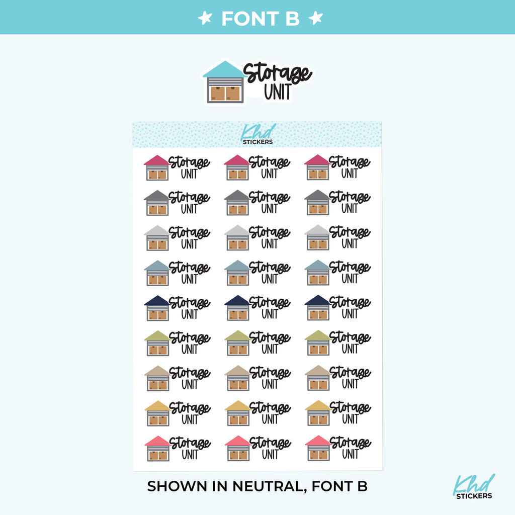 Storage Unit Planner Stickers Small