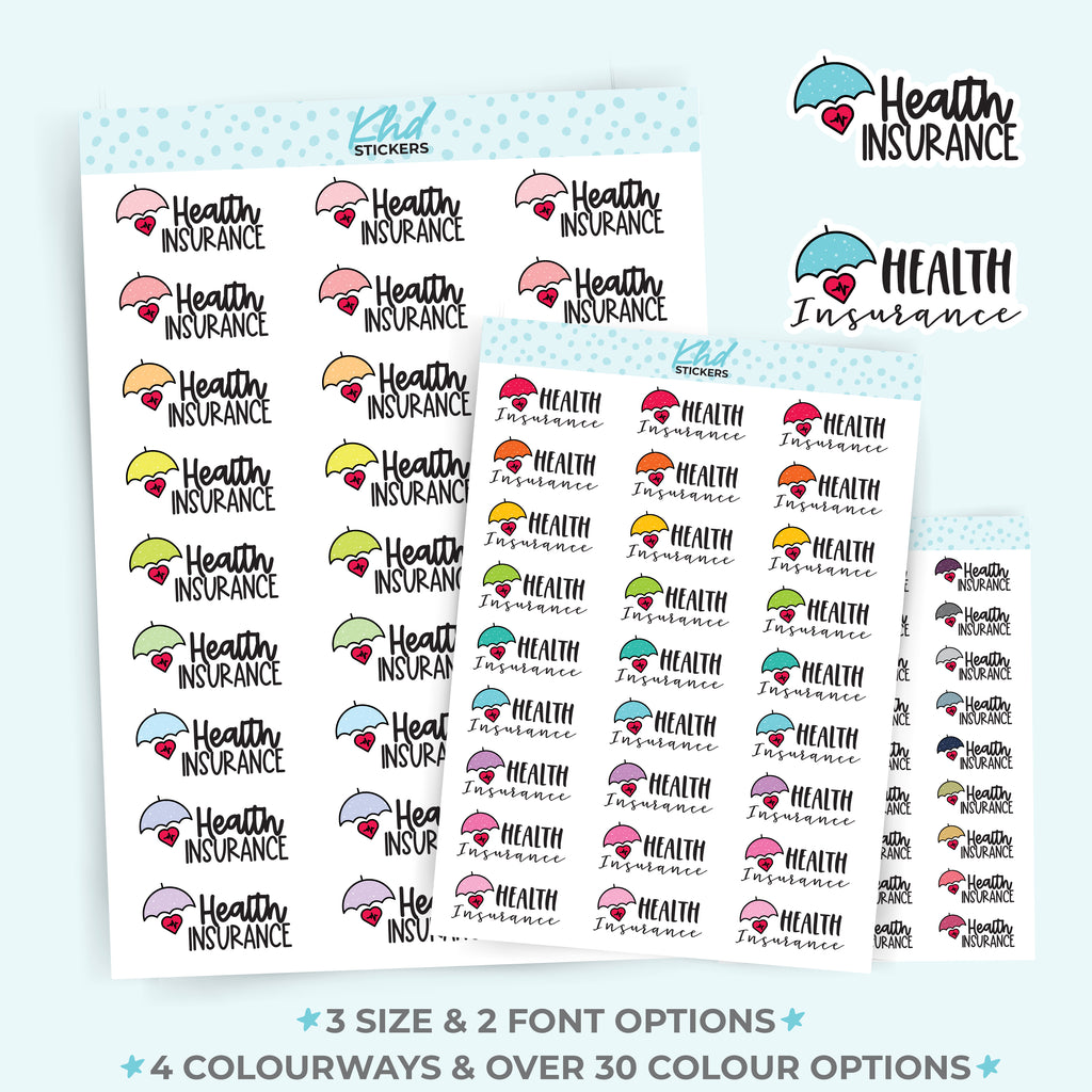 Health Insurance Stickers Small