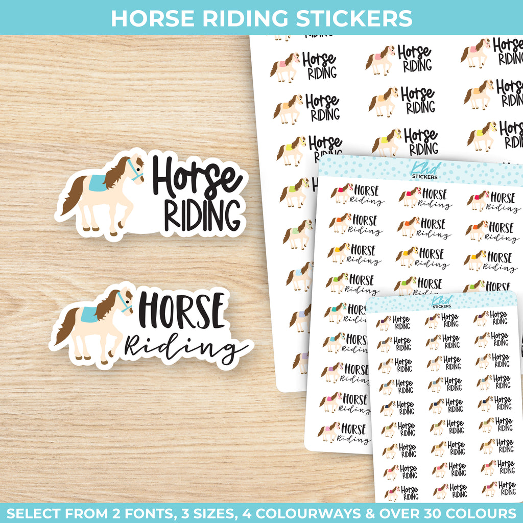 Horse Riding Planner Stickers Small