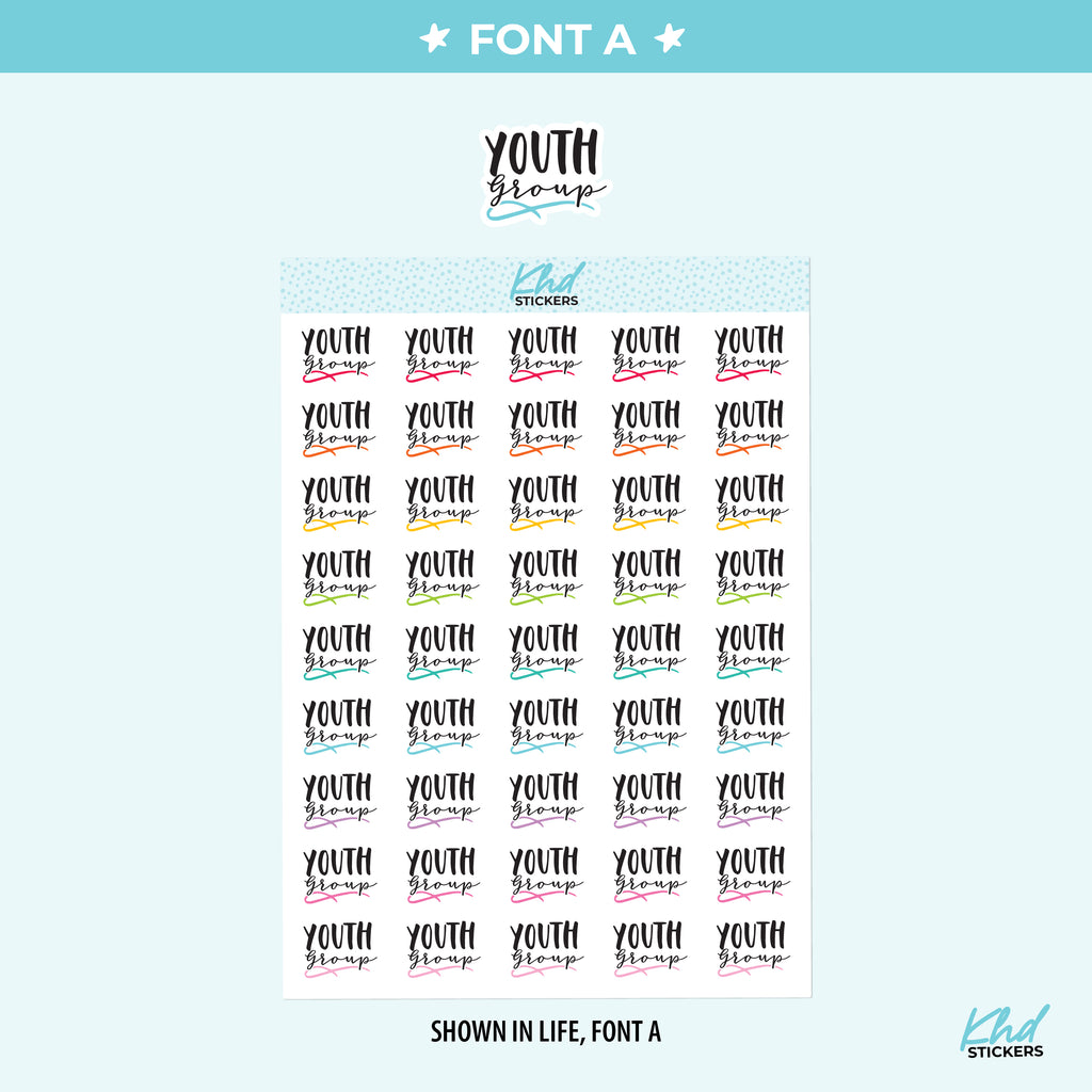 Youth Group Planner Stickers Small