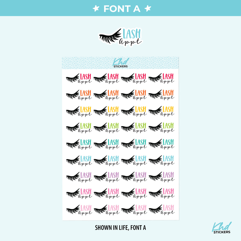 Lash Appointment Planner Stickers Small