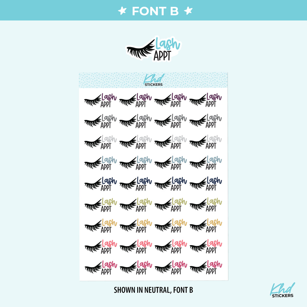 Lash Appointment Planner Stickers Small