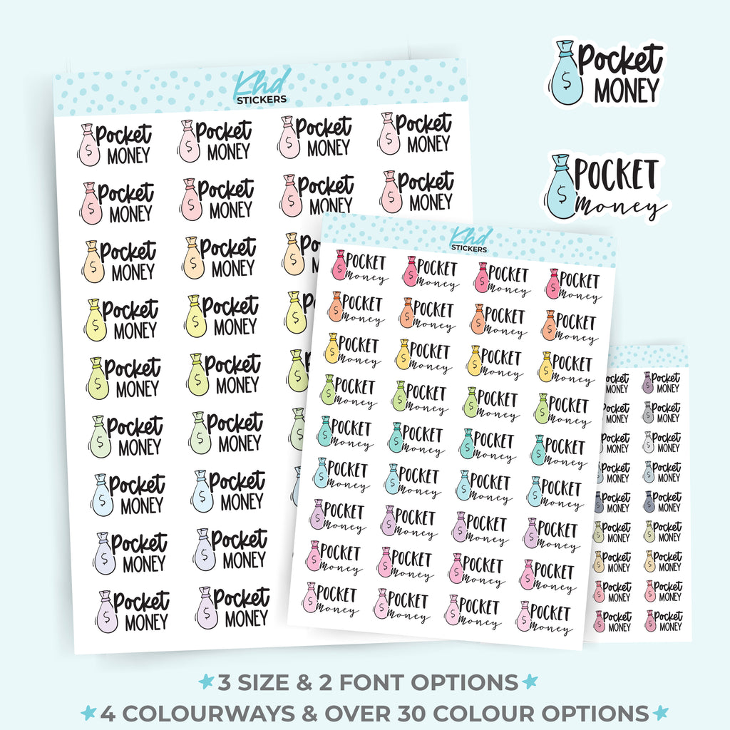 Pocket Money Planner Stickers Small