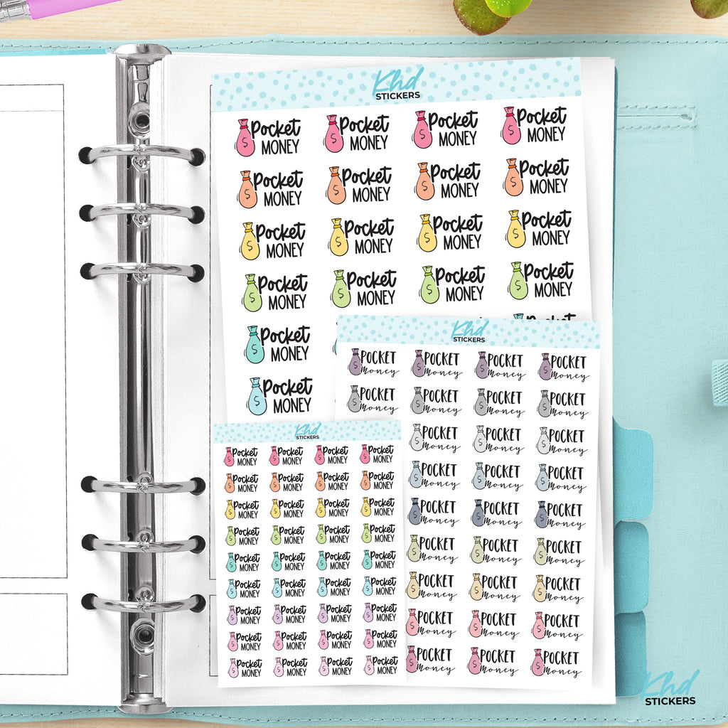 Pocket Money Planner Stickers Small