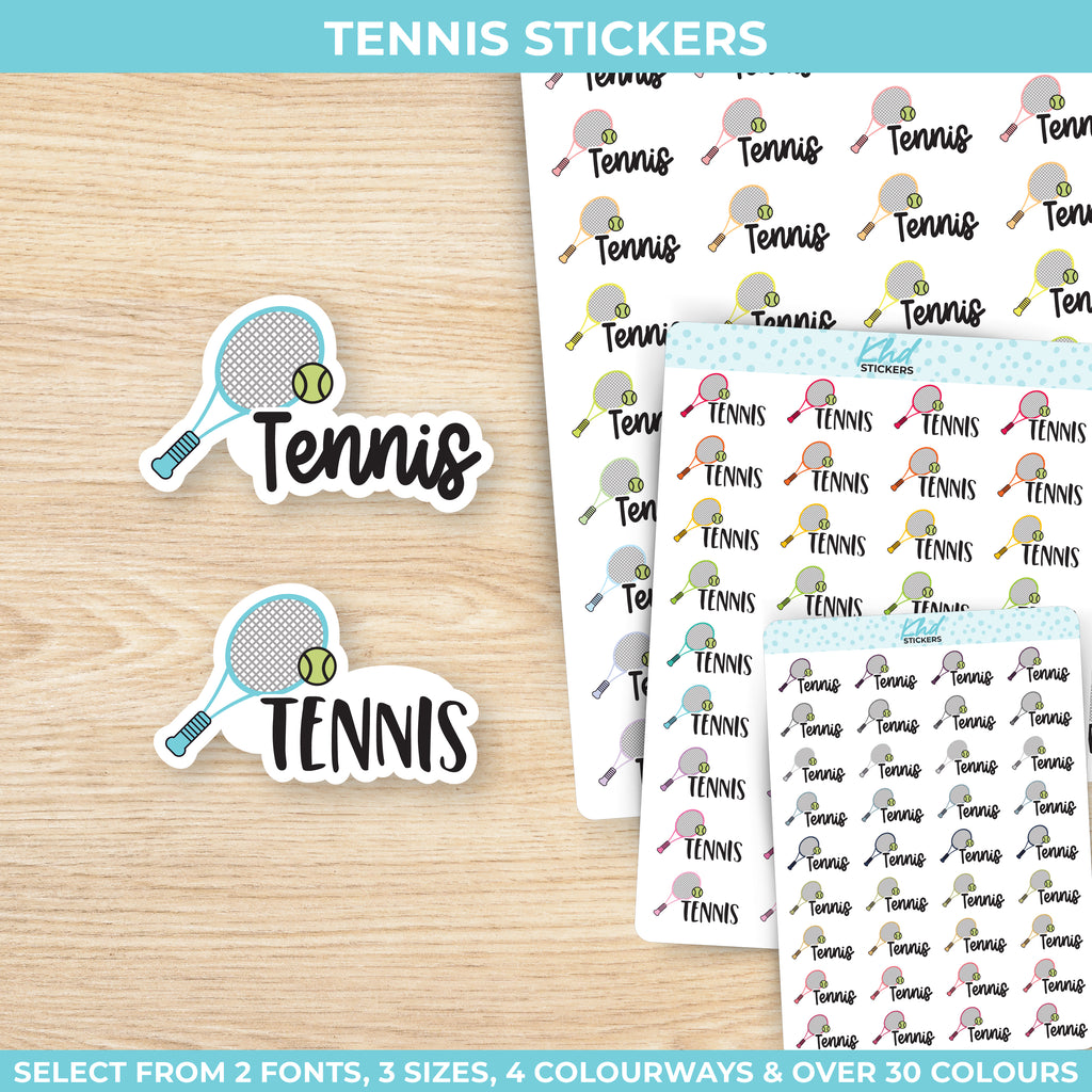 Tennis Planner Stickers Small