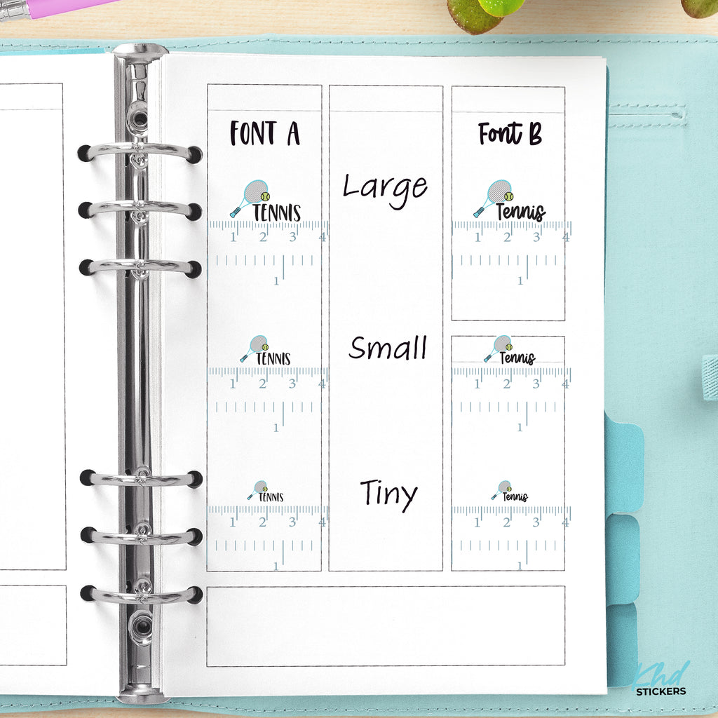 Tennis Planner Stickers Small