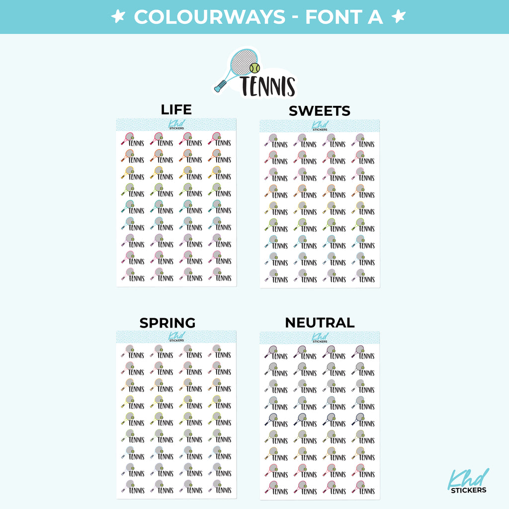 Tennis Planner Stickers Small