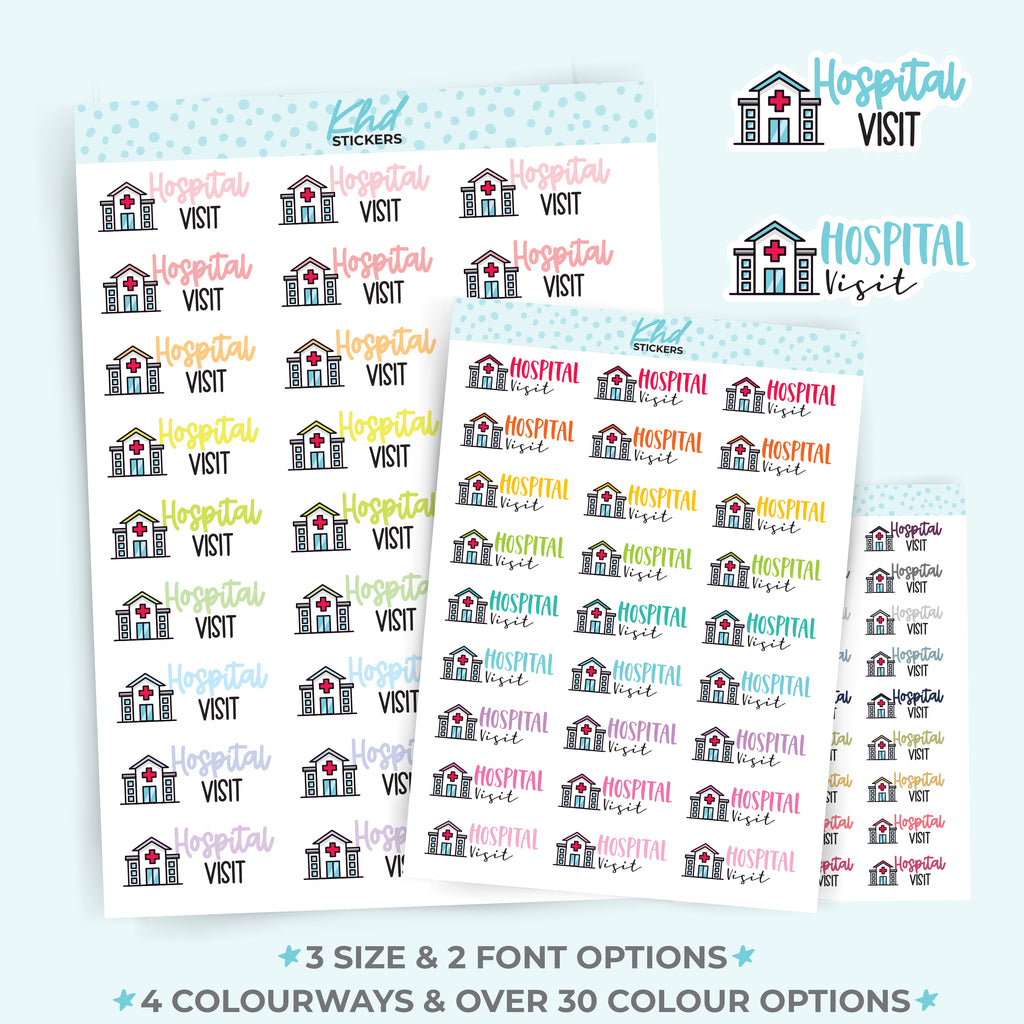 Hospital Visit Planner Stickers Small