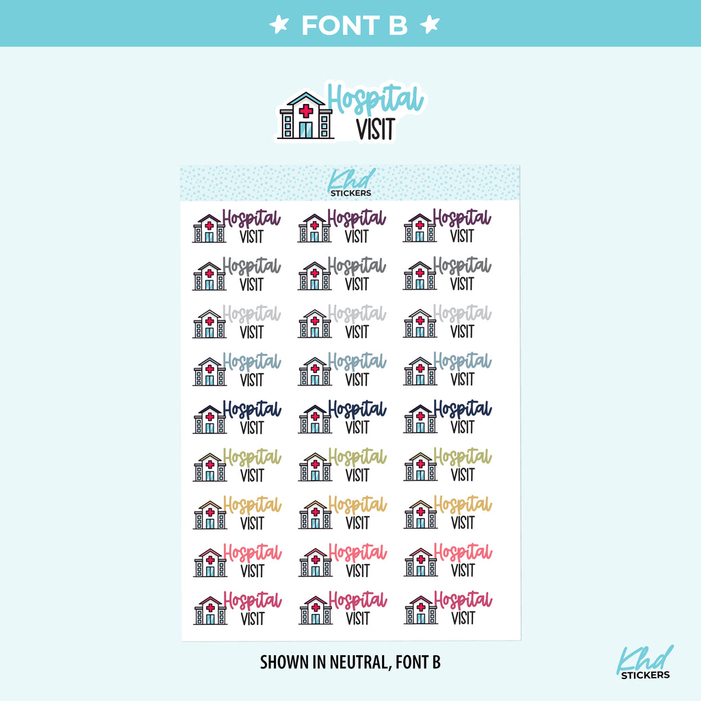 Hospital Visit Planner Stickers Small