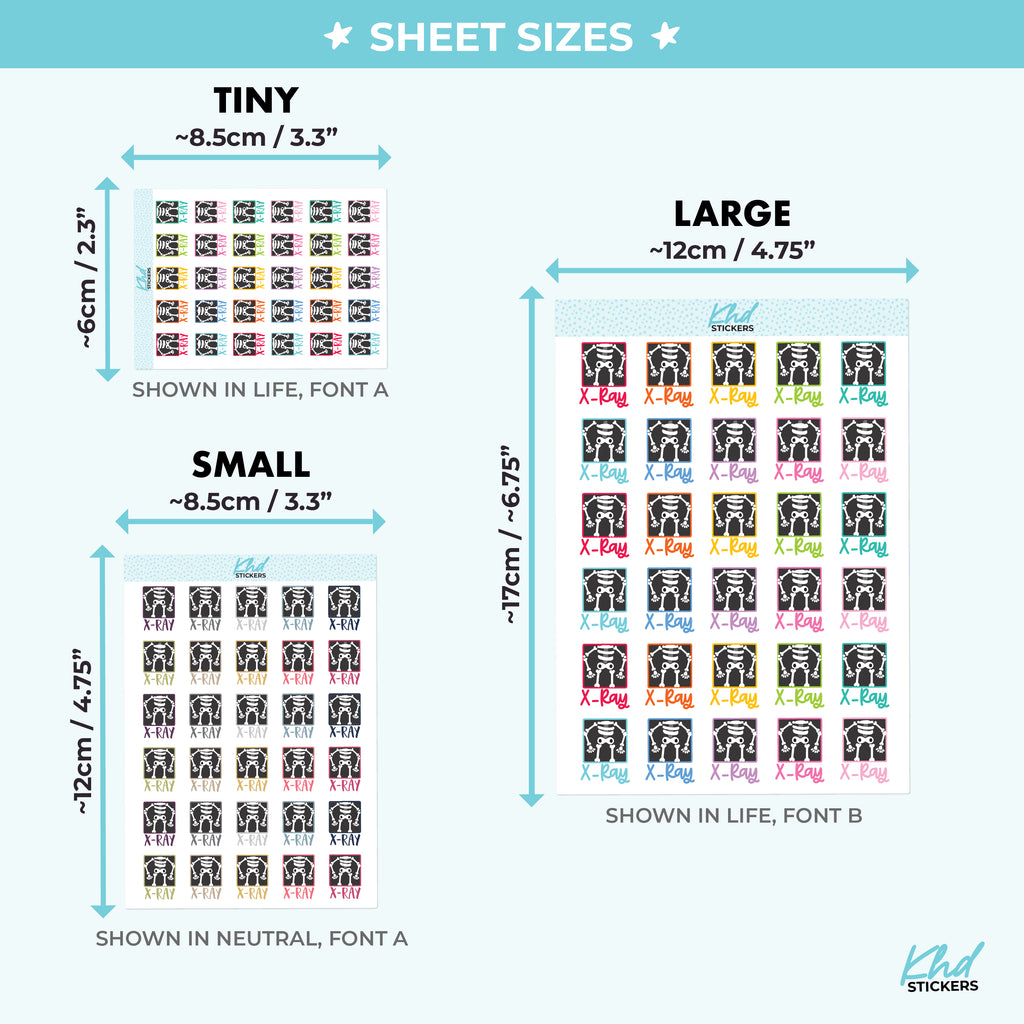 X-Ray Stickers Small