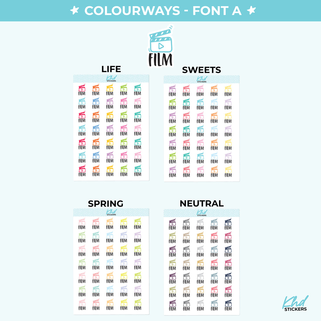 Film Planner Stickers Small