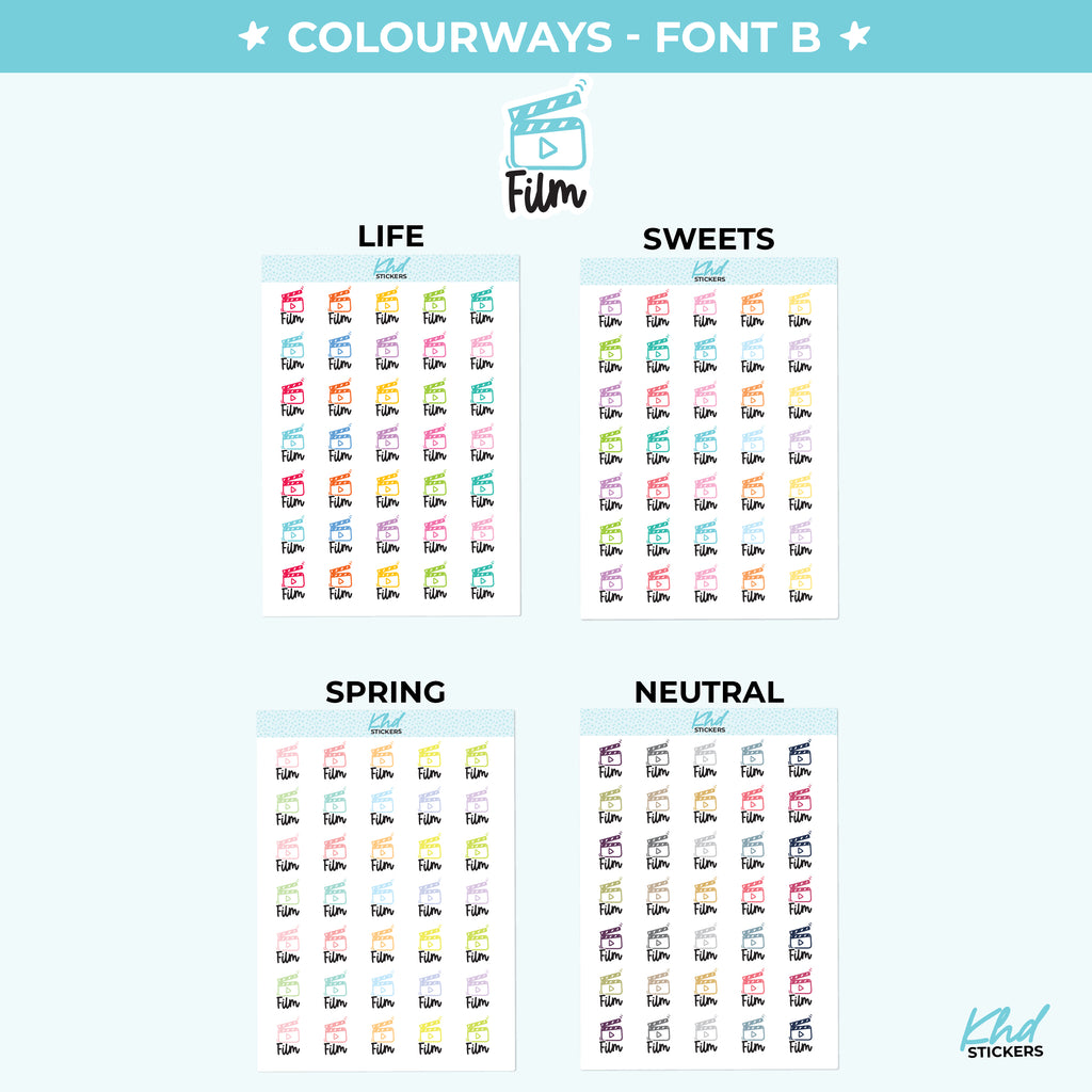 Film Planner Stickers Small