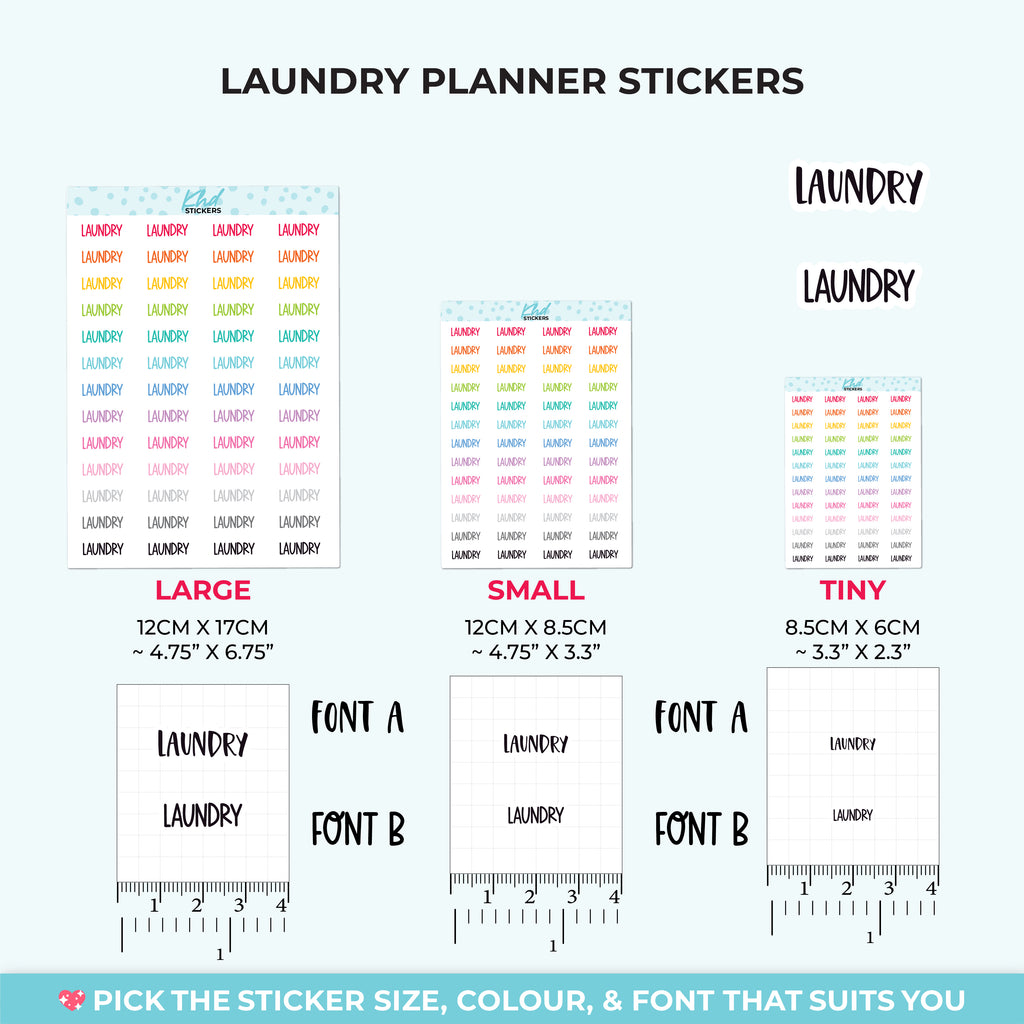 Laundry Planner Stickers Small