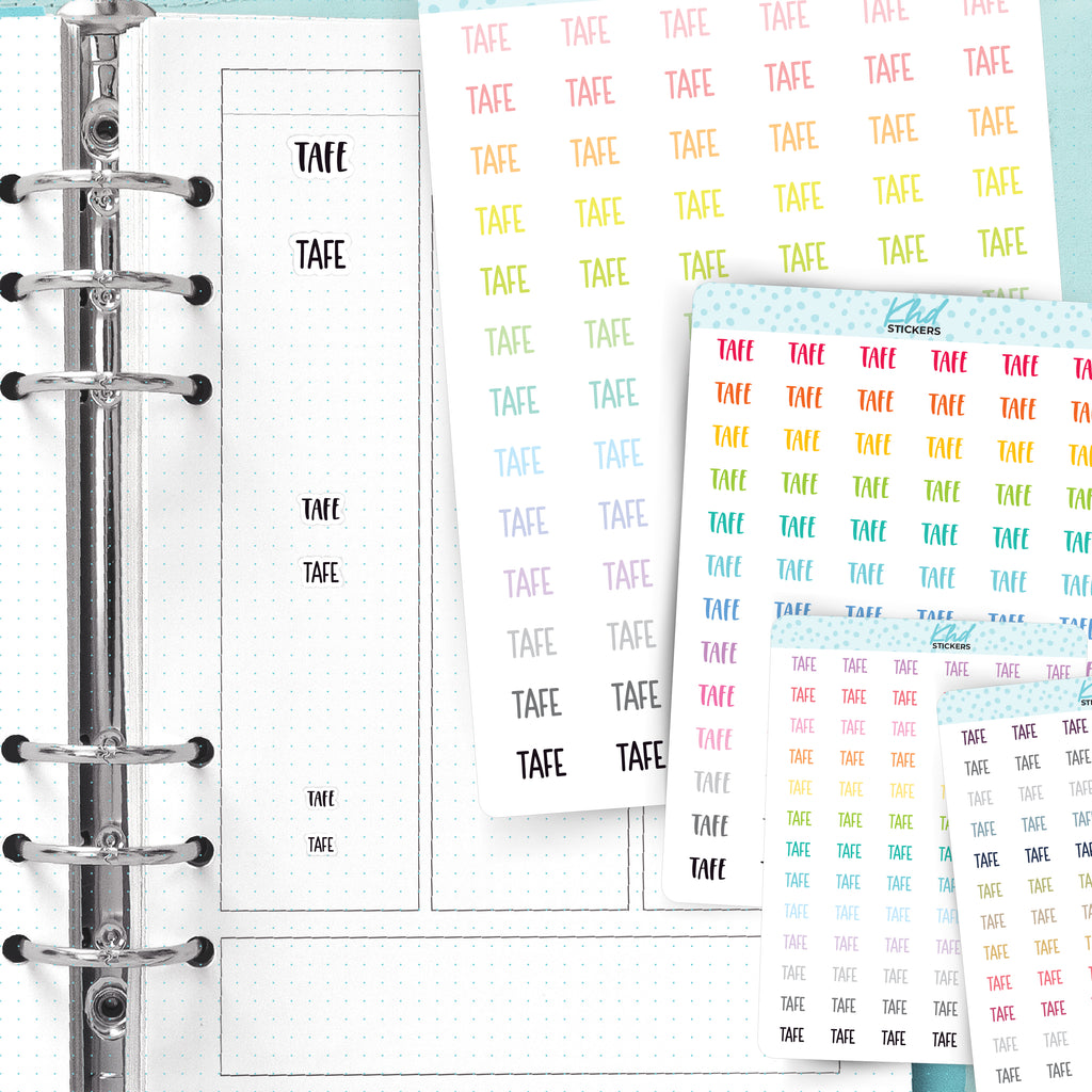 TAFE Planner Stickers Small