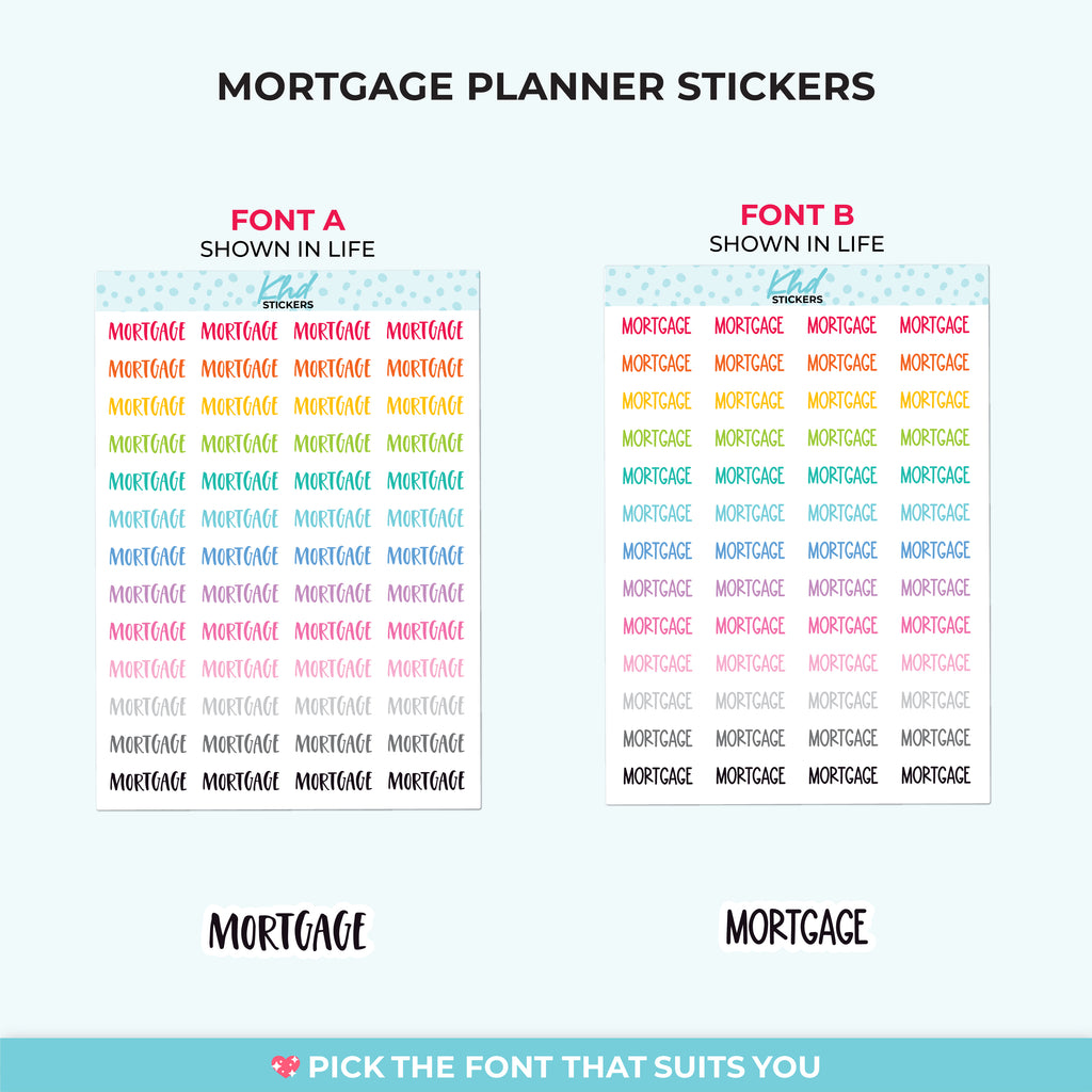 Mortgage Planner Stickers Small