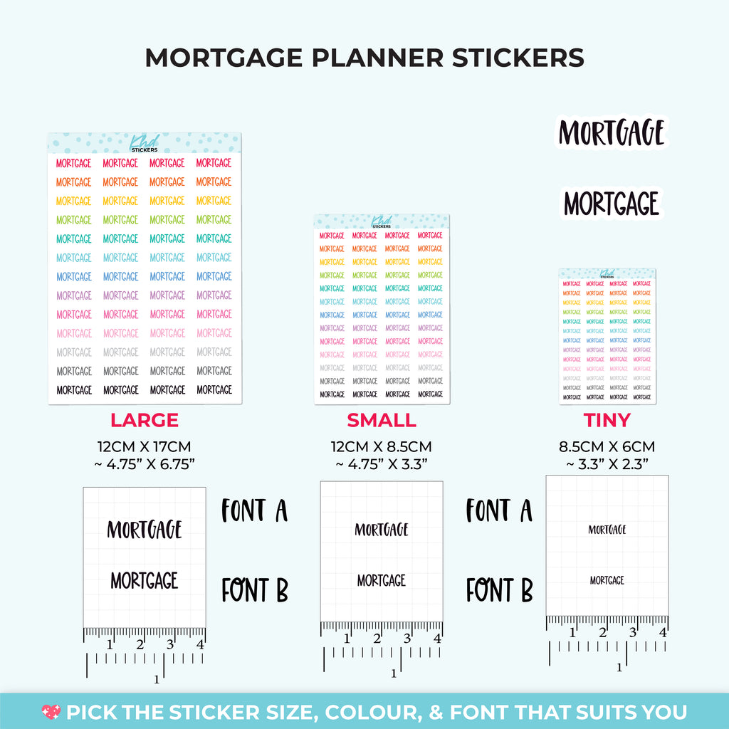Mortgage Planner Stickers Small