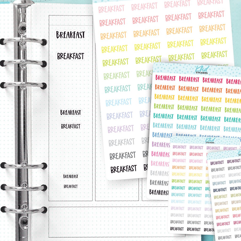 Breakfast Planner Stickers Small