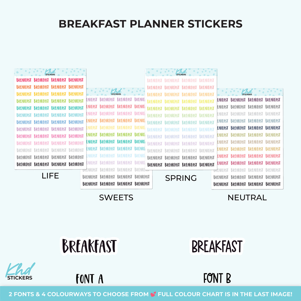 Breakfast Planner Stickers Small