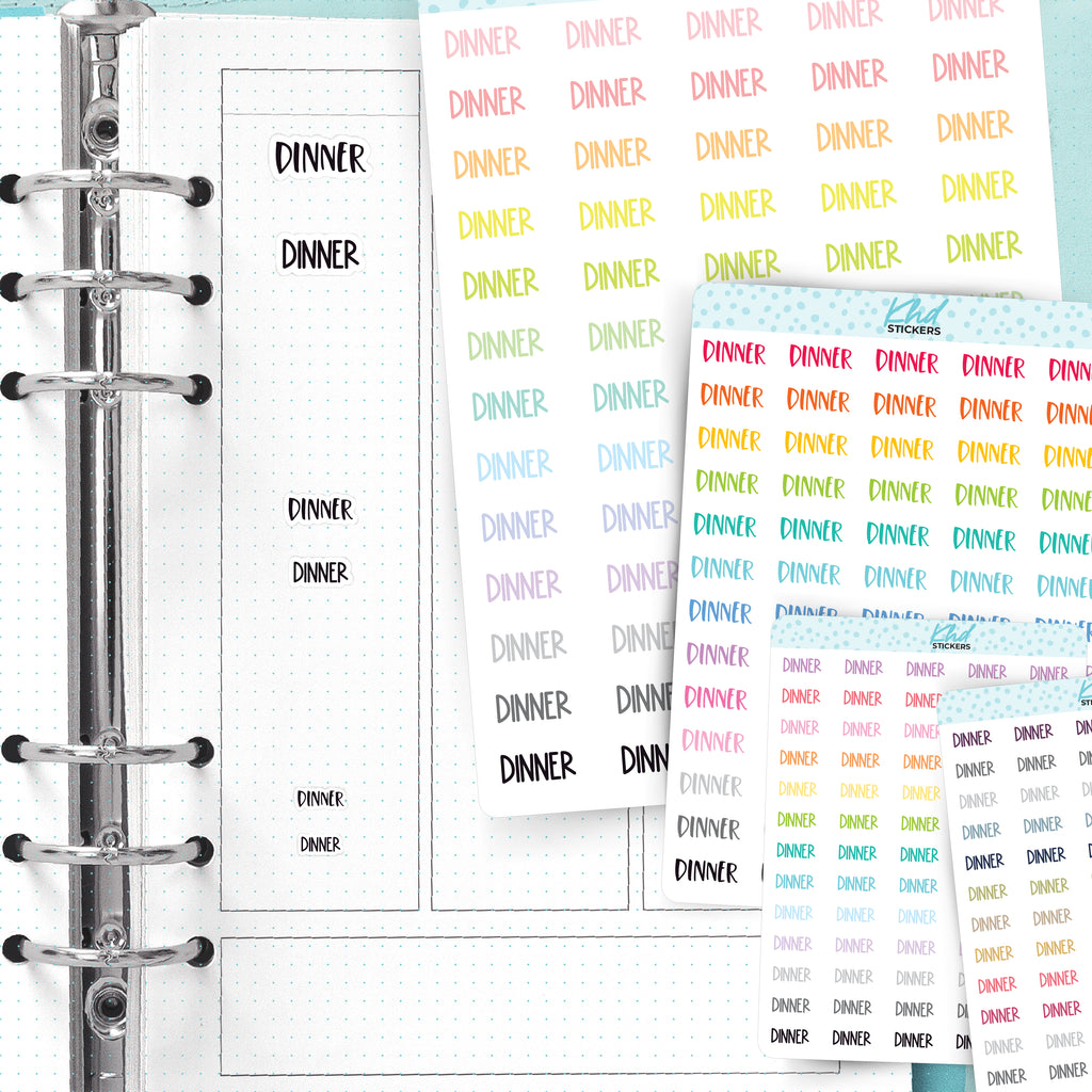Dinner Planner Stickers Small