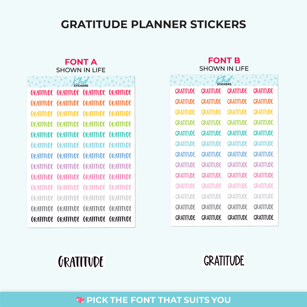 Gratitude Planner Stickers Small