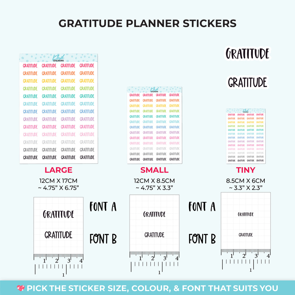 Gratitude Planner Stickers Small