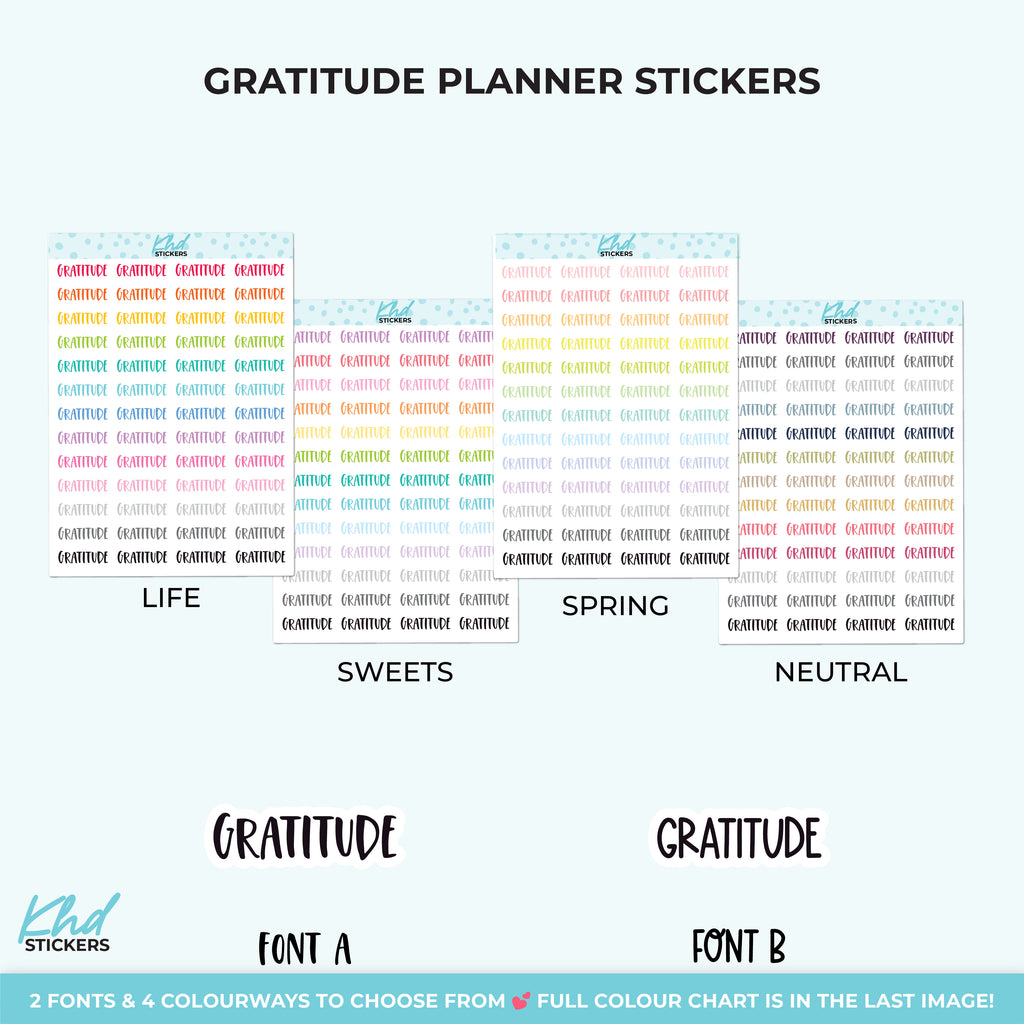 Gratitude Planner Stickers Small