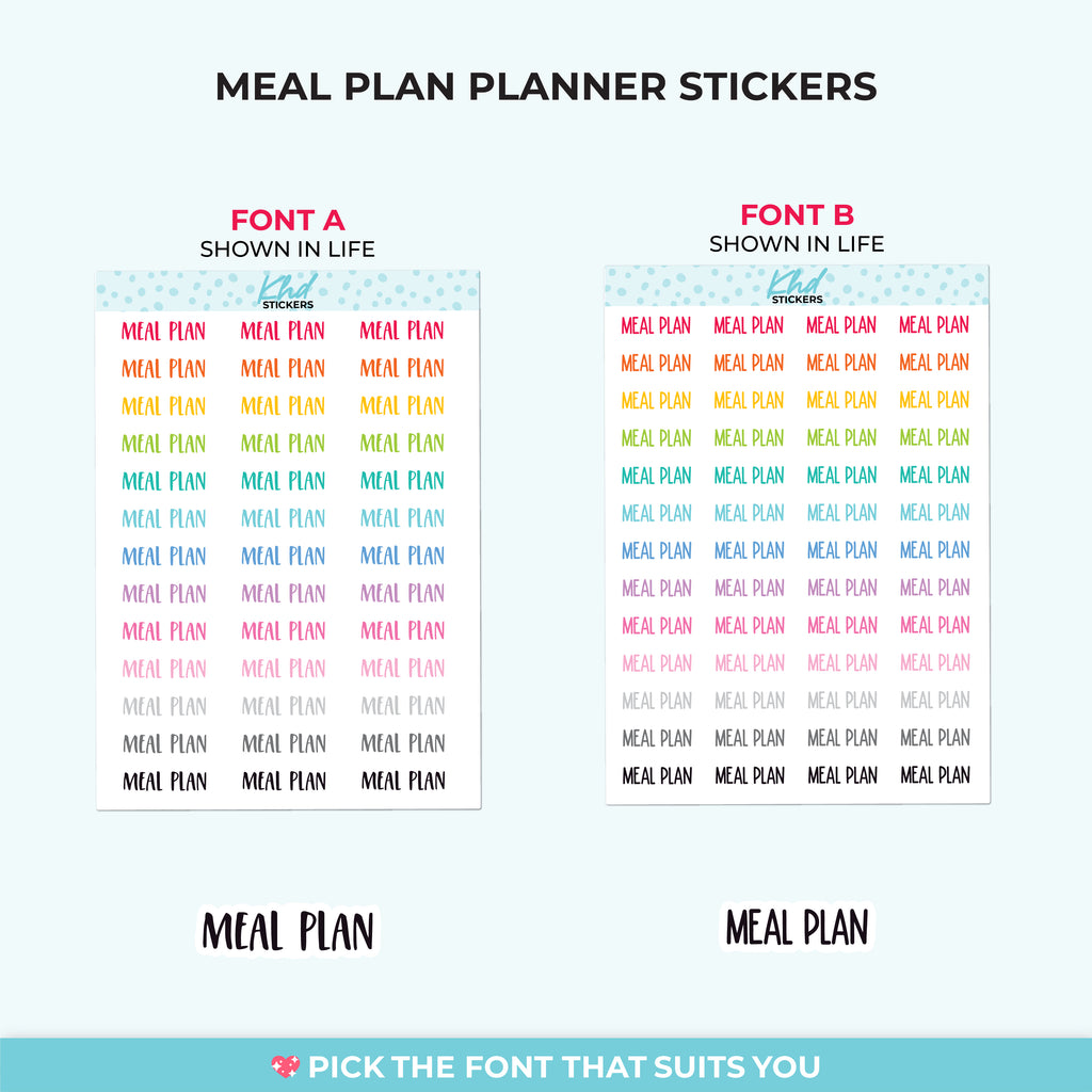 Meal Plan Planner Stickers Small