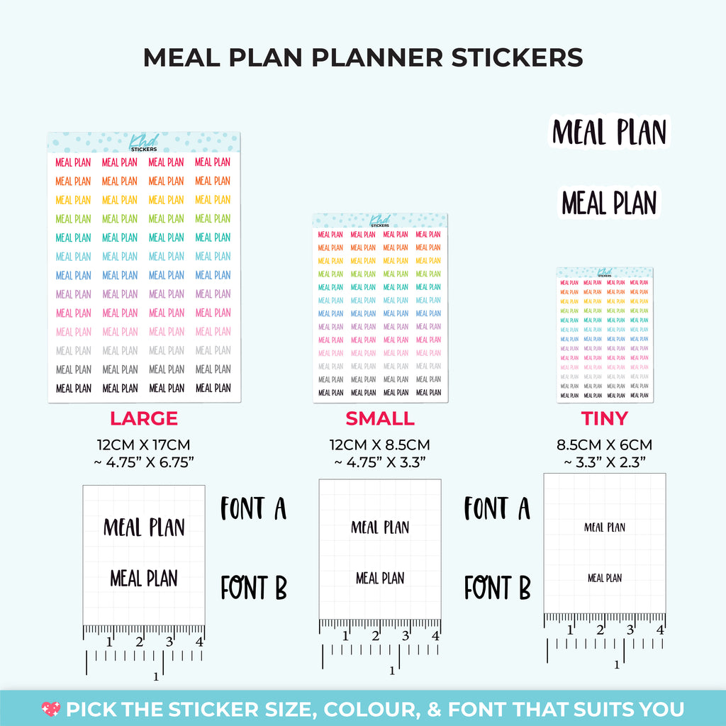 Meal Plan Planner Stickers Small