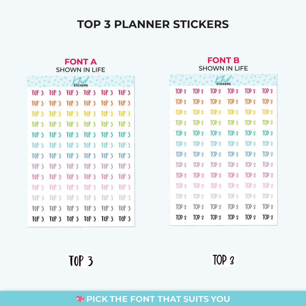 Top 3 Planner Stickers Small