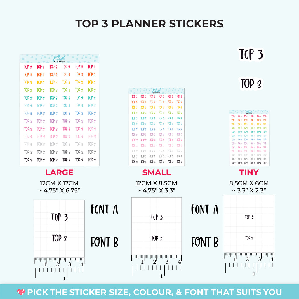 Top 3 Planner Stickers Small
