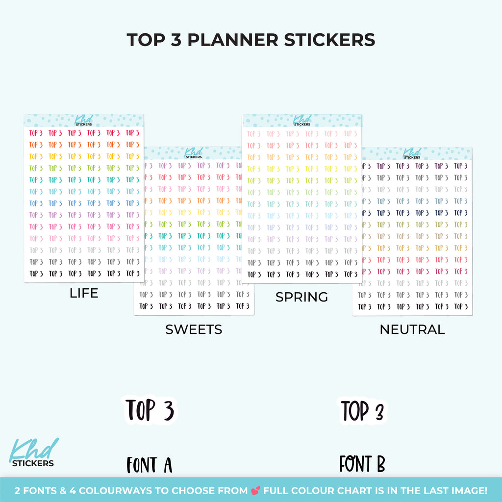 Top 3 Planner Stickers Small