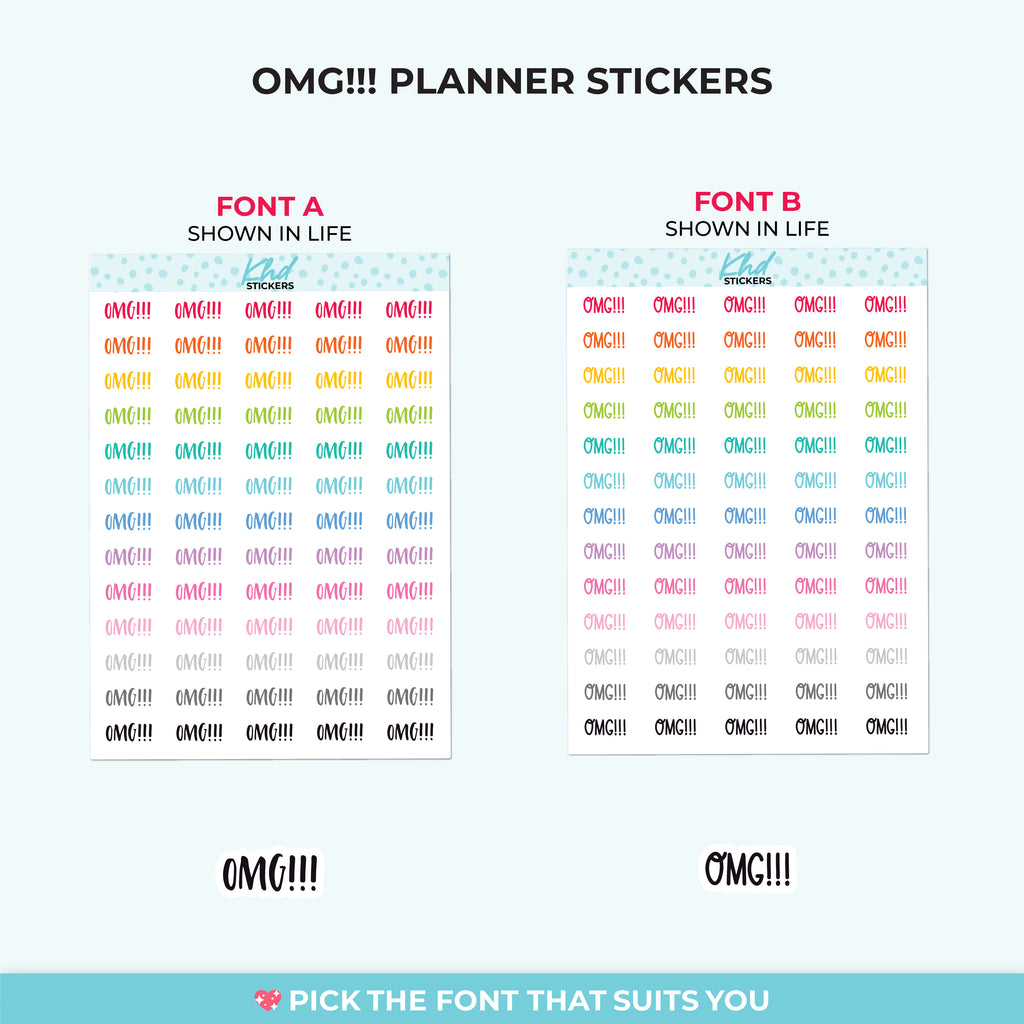 OMG Planner Stickers Small