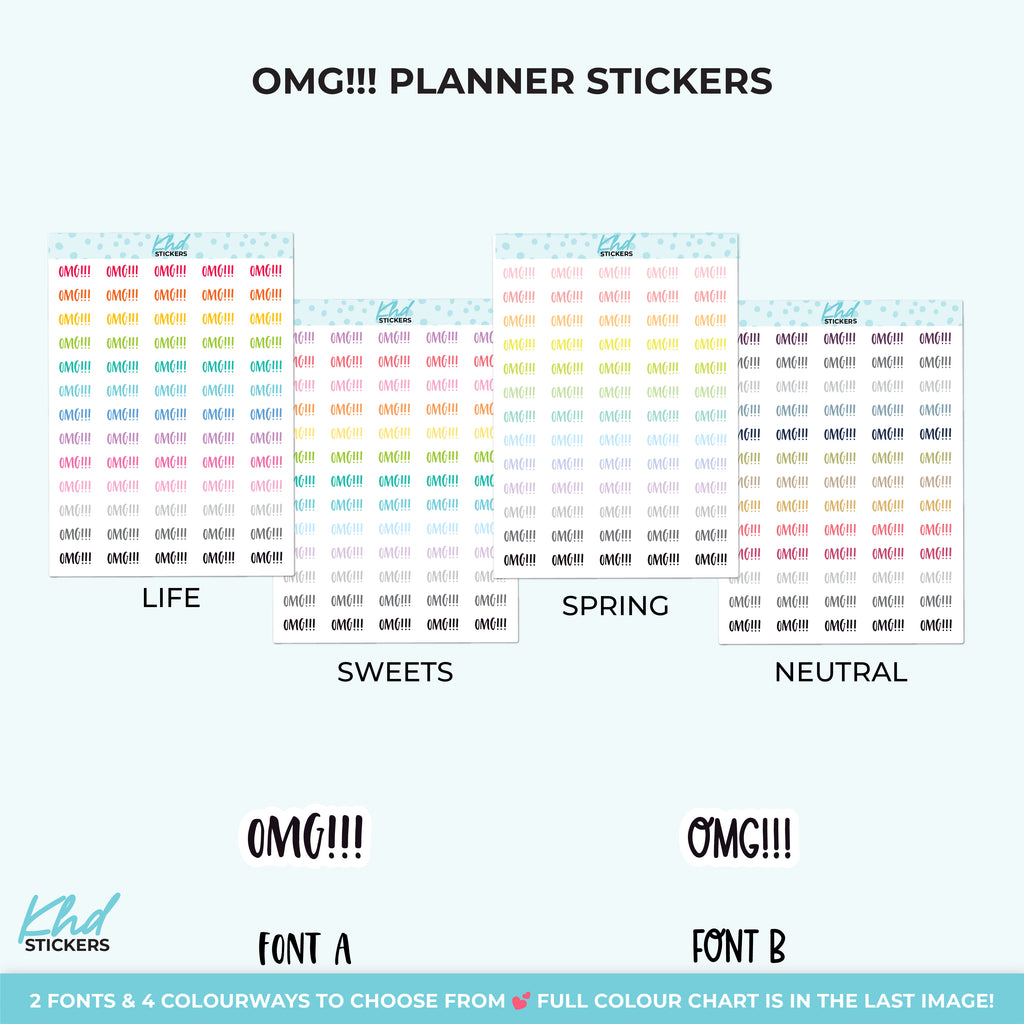 OMG Planner Stickers Small