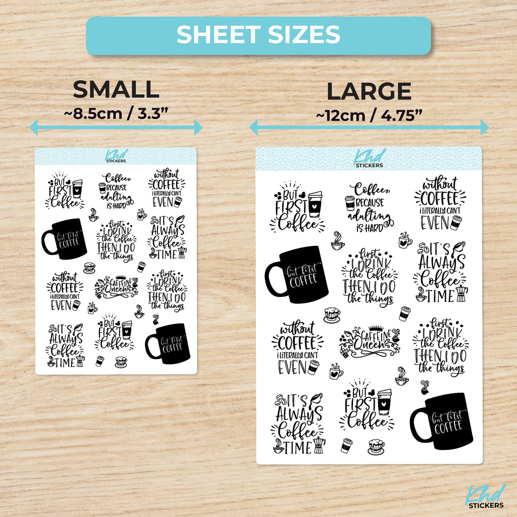 Coffee Time Planner Stickers Small